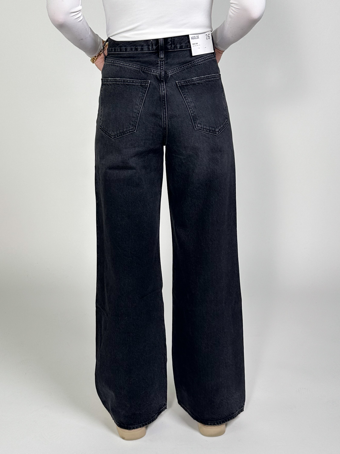 Agolde Women's wide-leg jeans  dunkelgrau 28