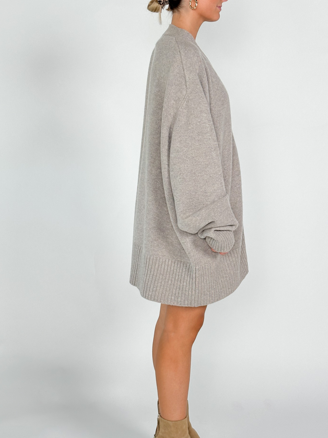 Extreme Cashmere N°378 Taurus – Cardigan aus Cashmere  taupe Taille unique