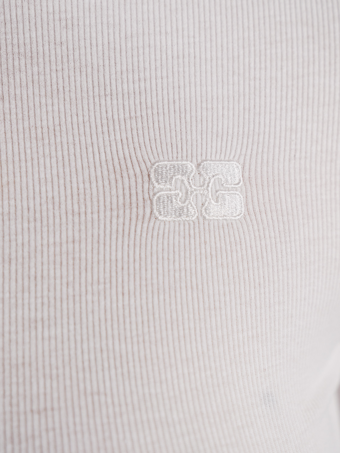 Ganni Shirt with Ganni butterfly logo  white XS