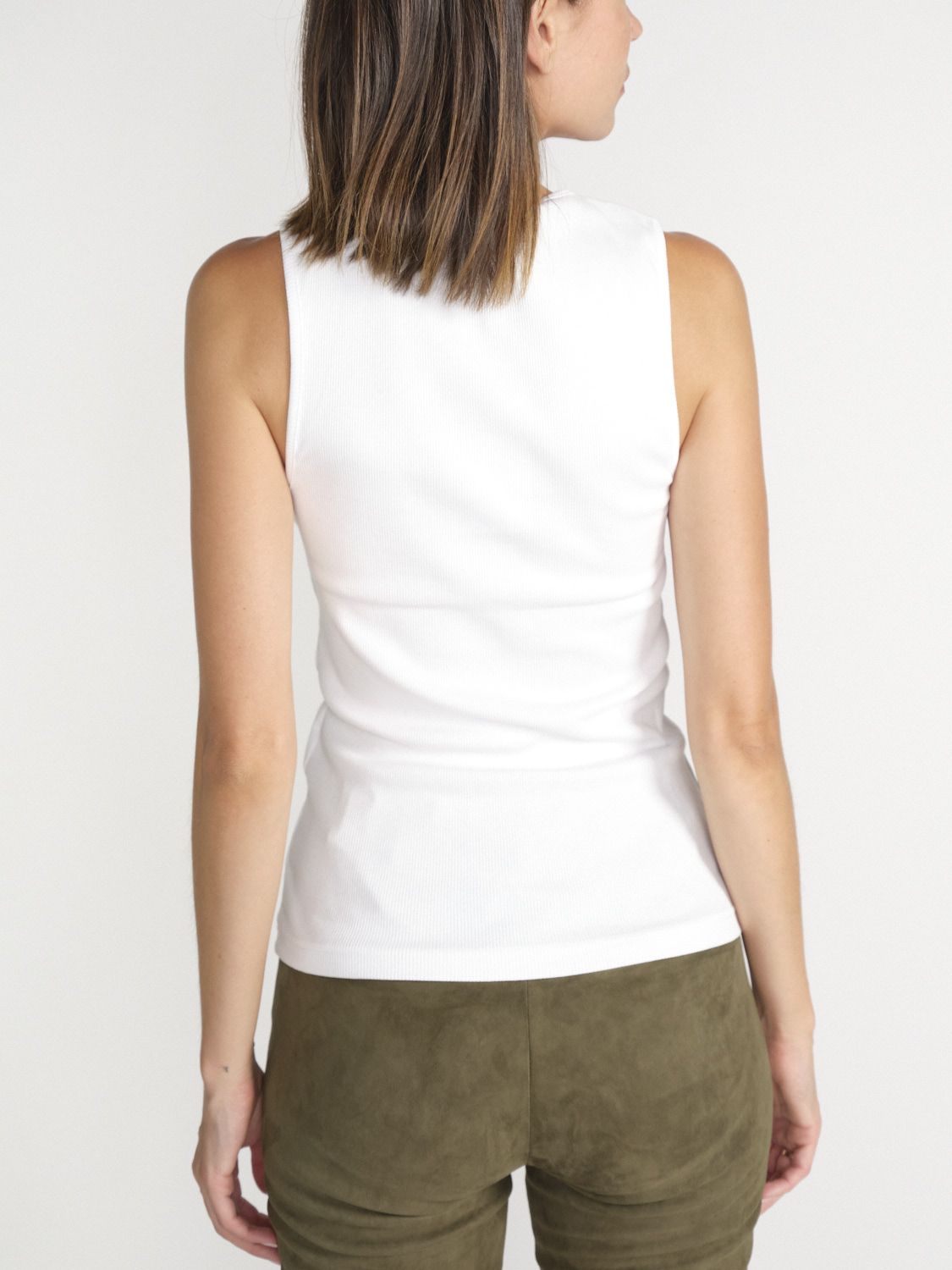 JW Anderson Anchor – Rippenstrick Top   blanco XS