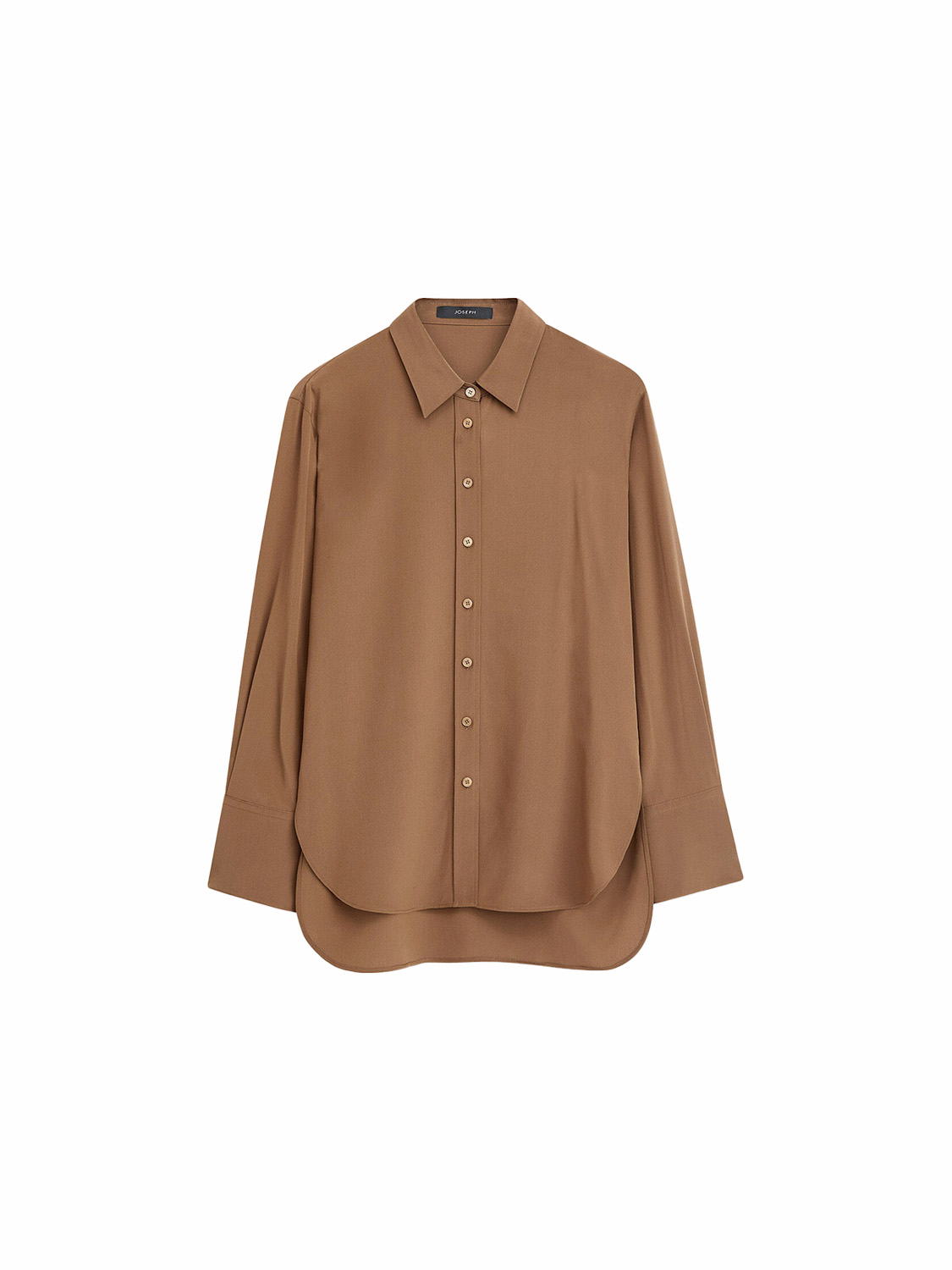 Joseph Joe – Blouse with light silk crepe  brown 36