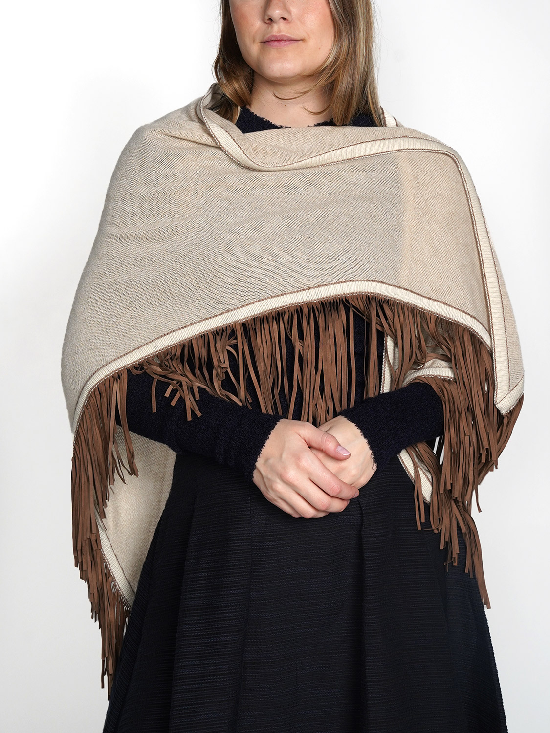 Antonia Zander Triangolo – Schal aus Cashmere  beige Talla única