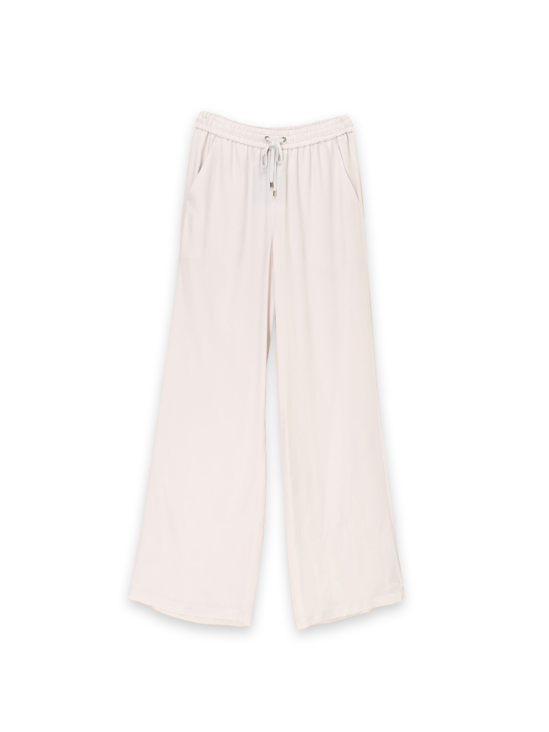 Elasticated trousers with wide leg 