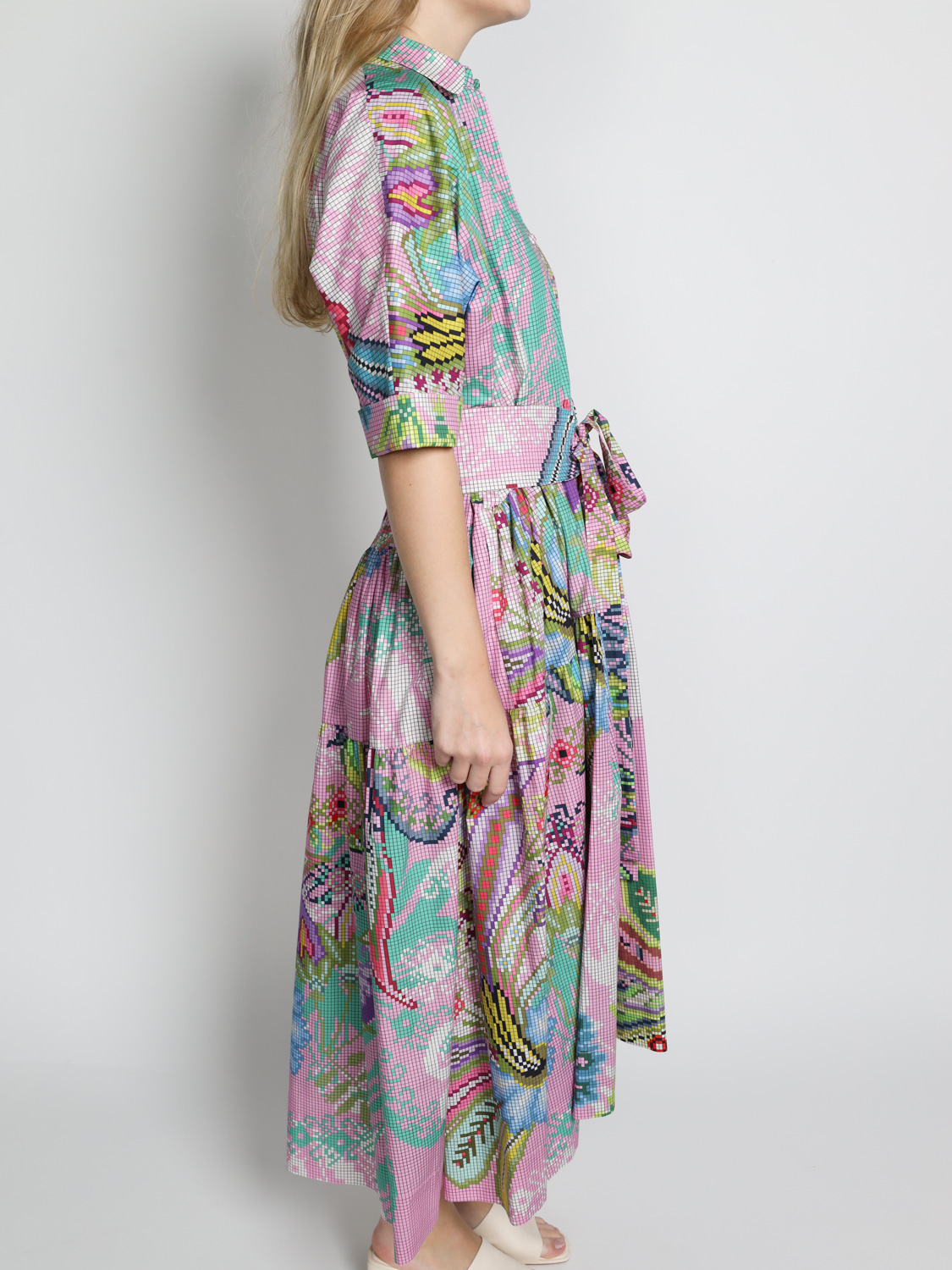 Maison Common Maxi dress with box pattern  multi 34