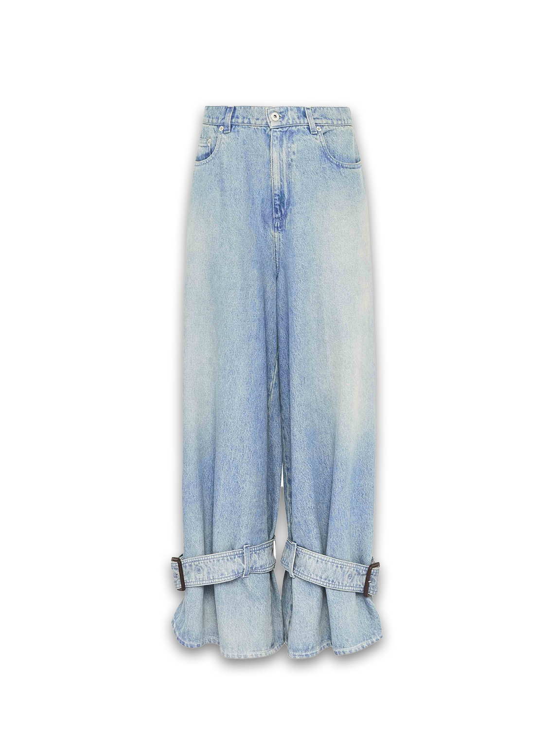 JW Anderson Weite Jeans mit Schnallen-Detail  blau 25