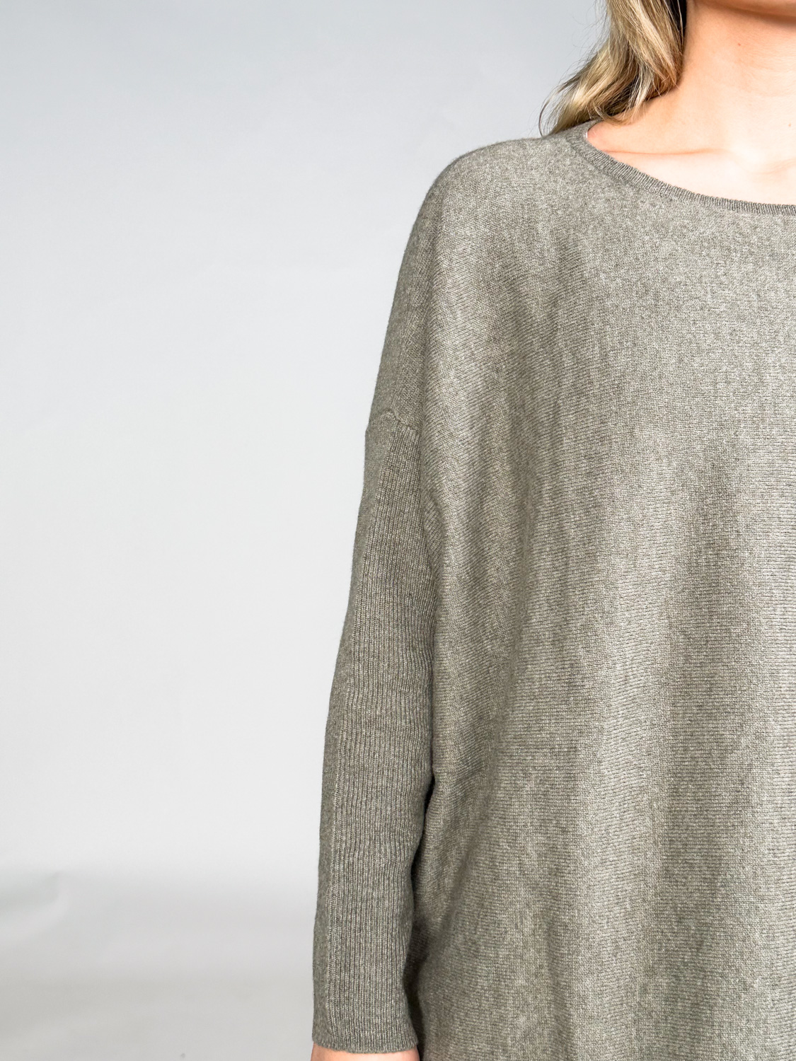 Kujten Jessy – Pullover aus Cashmere  khaki One Size