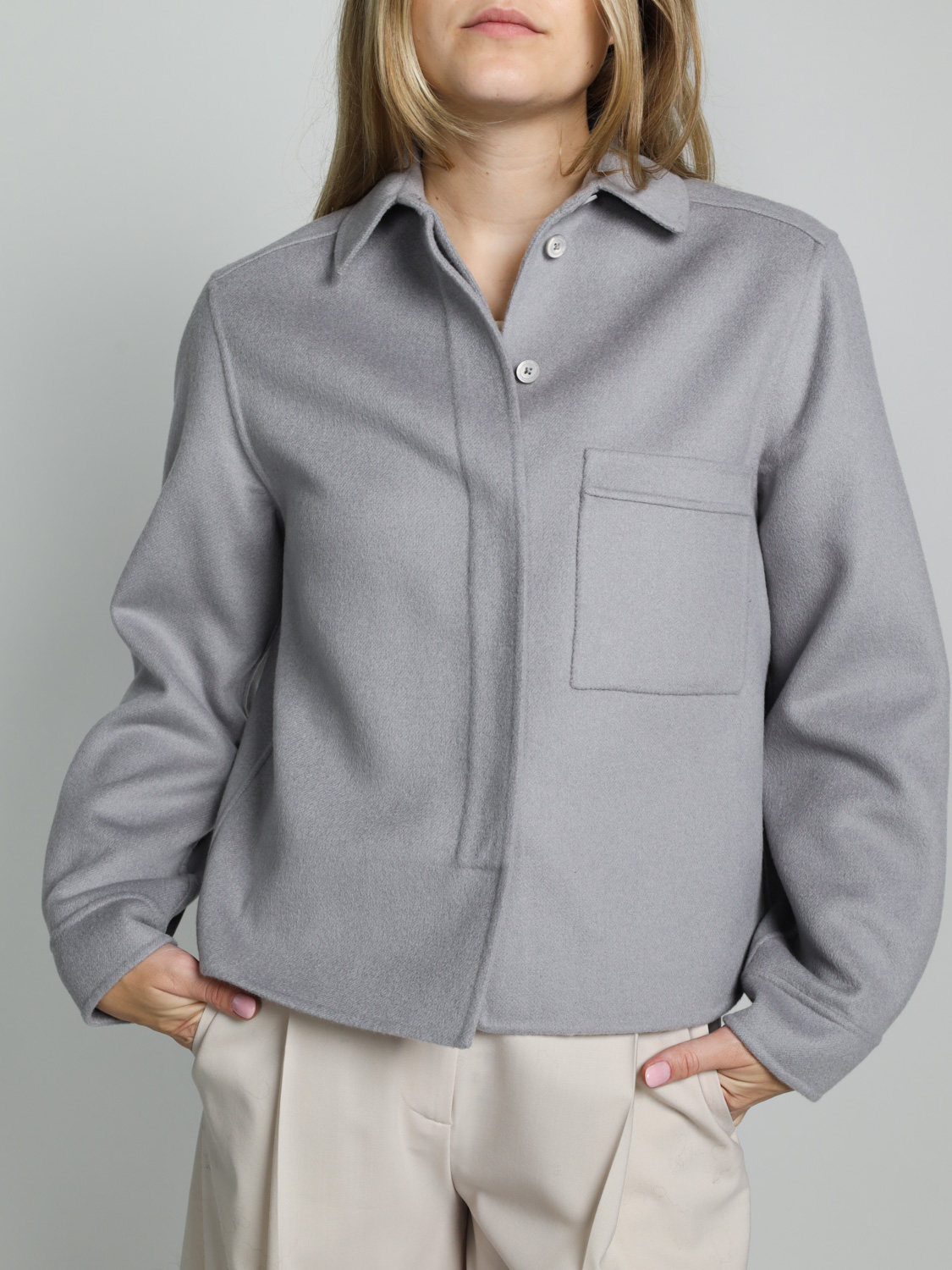 Iris von Arnim Dascha – Doubleface cashmere-wool mix jacket  grey 34