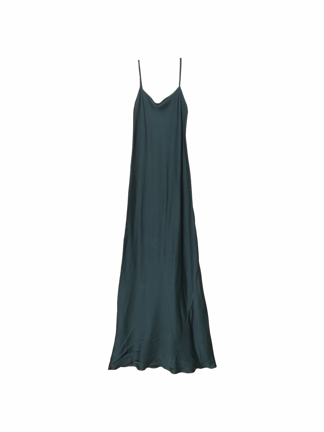 Floor length with a deep back neckline 