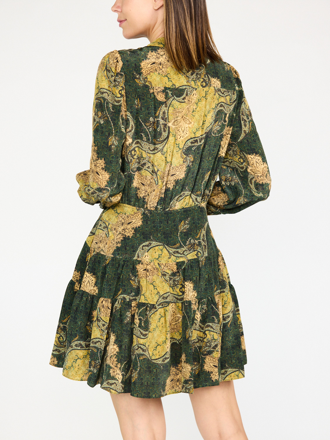 Ulla Johnson Maris mini dress with lurex details green 40