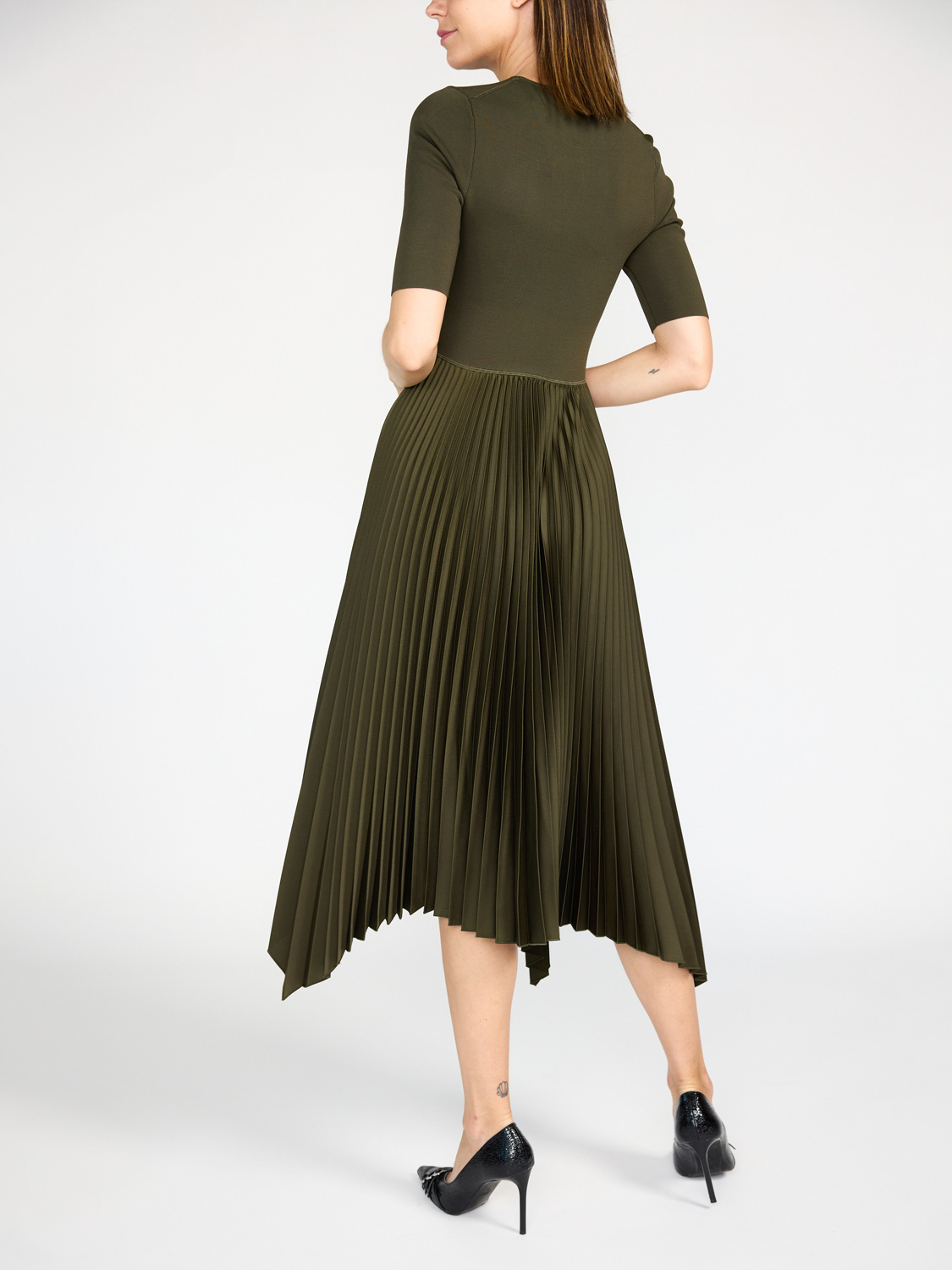 Joseph Darno – Maxidress with plisee  khaki 38