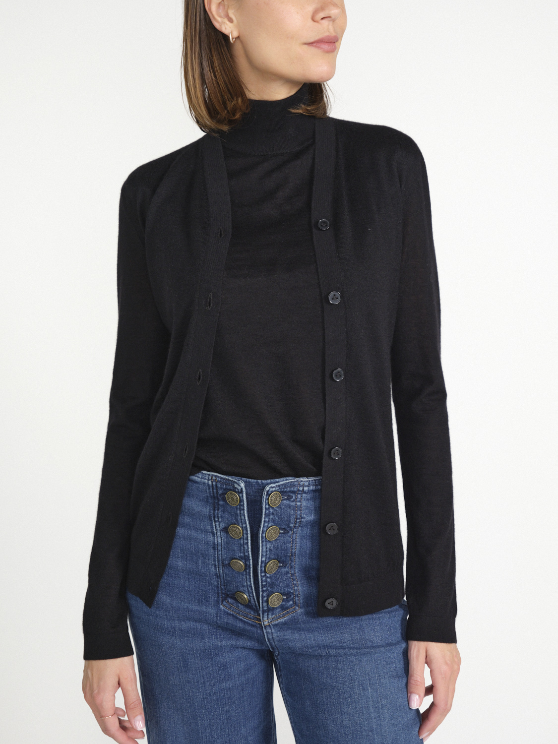 Lisa Yang Livi shirt made of cashmere    black 36