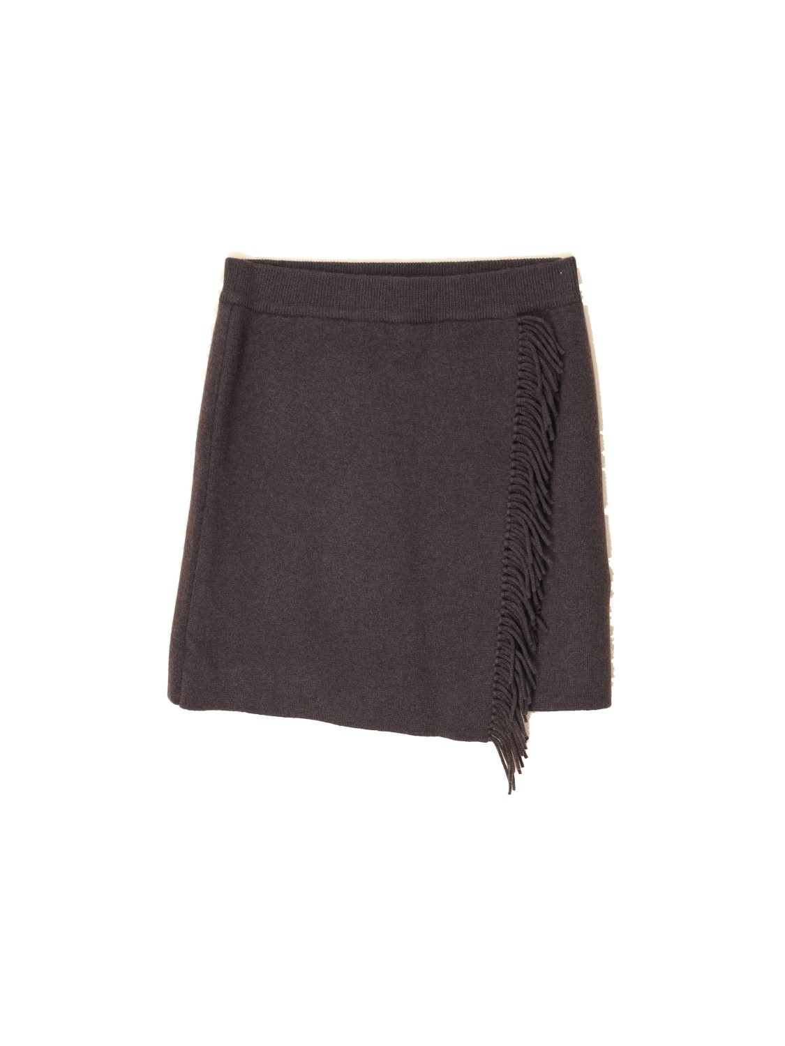 Lisa Yang Mette - cashmere mini skirt with fringe details  brown 34