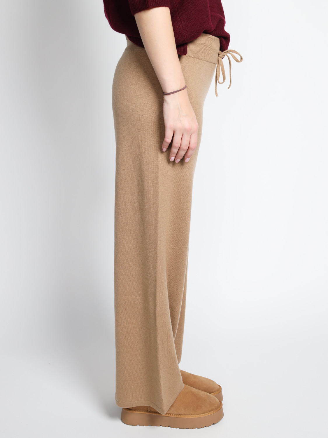 Lisa Yang Sofi – flowing cashmere trousers  camel XS/S