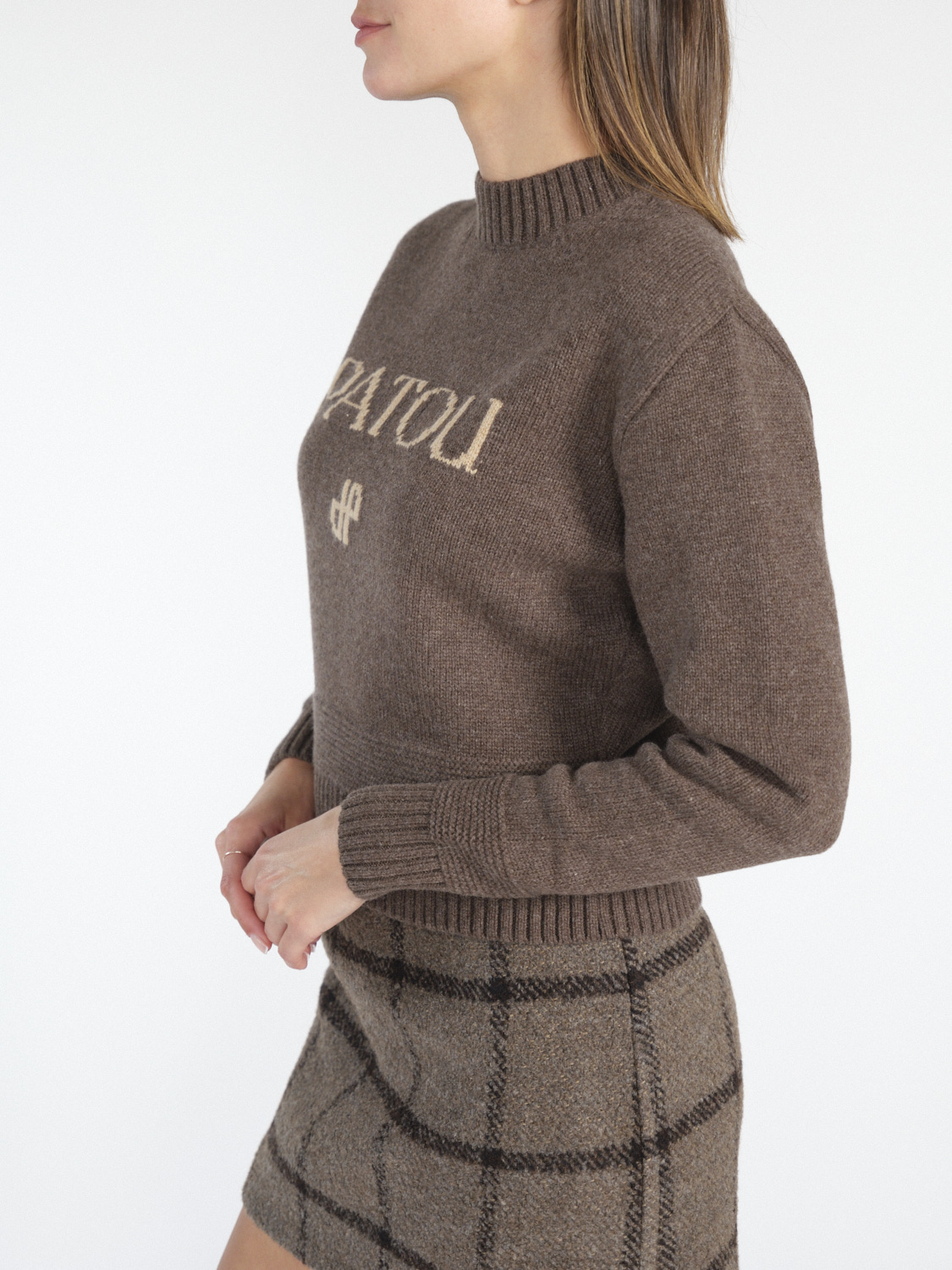 Patou Pullover aus Woll-Cashmere-Mix   braun S