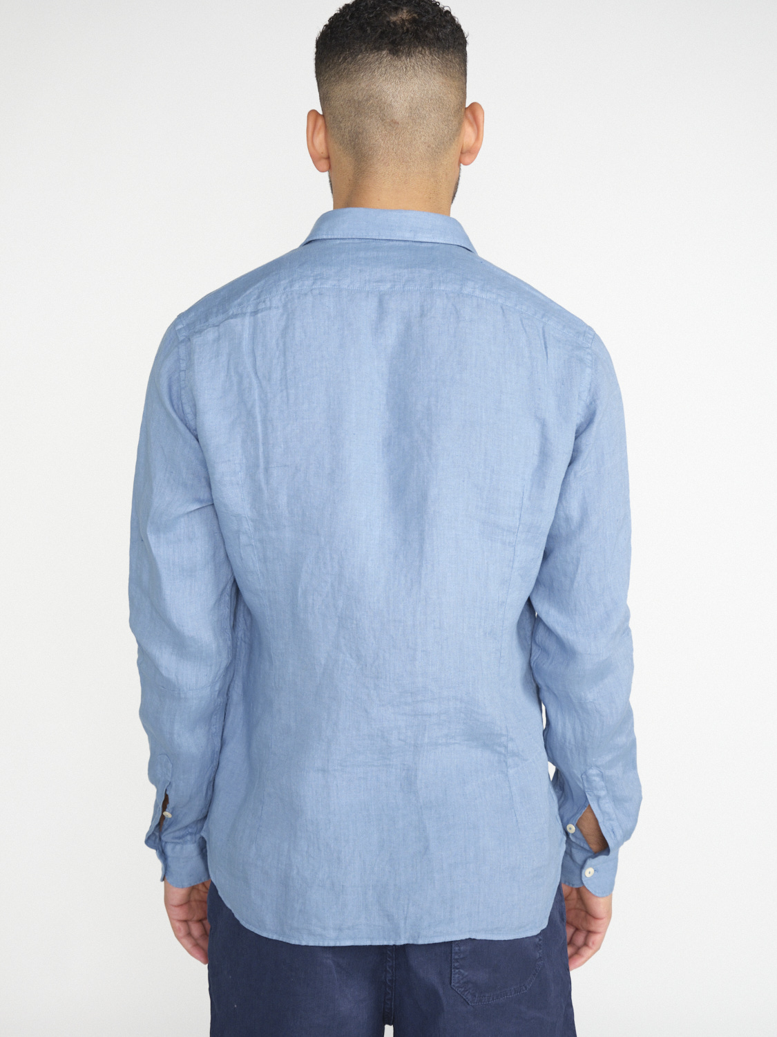 Tintoria Mattei 954 Linen shirt  blue XXL