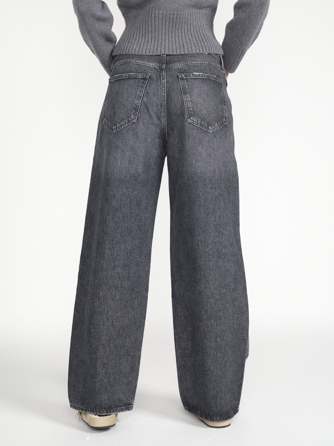 Agolde Low Slung Baggy – Cotton Jeans  grey 27