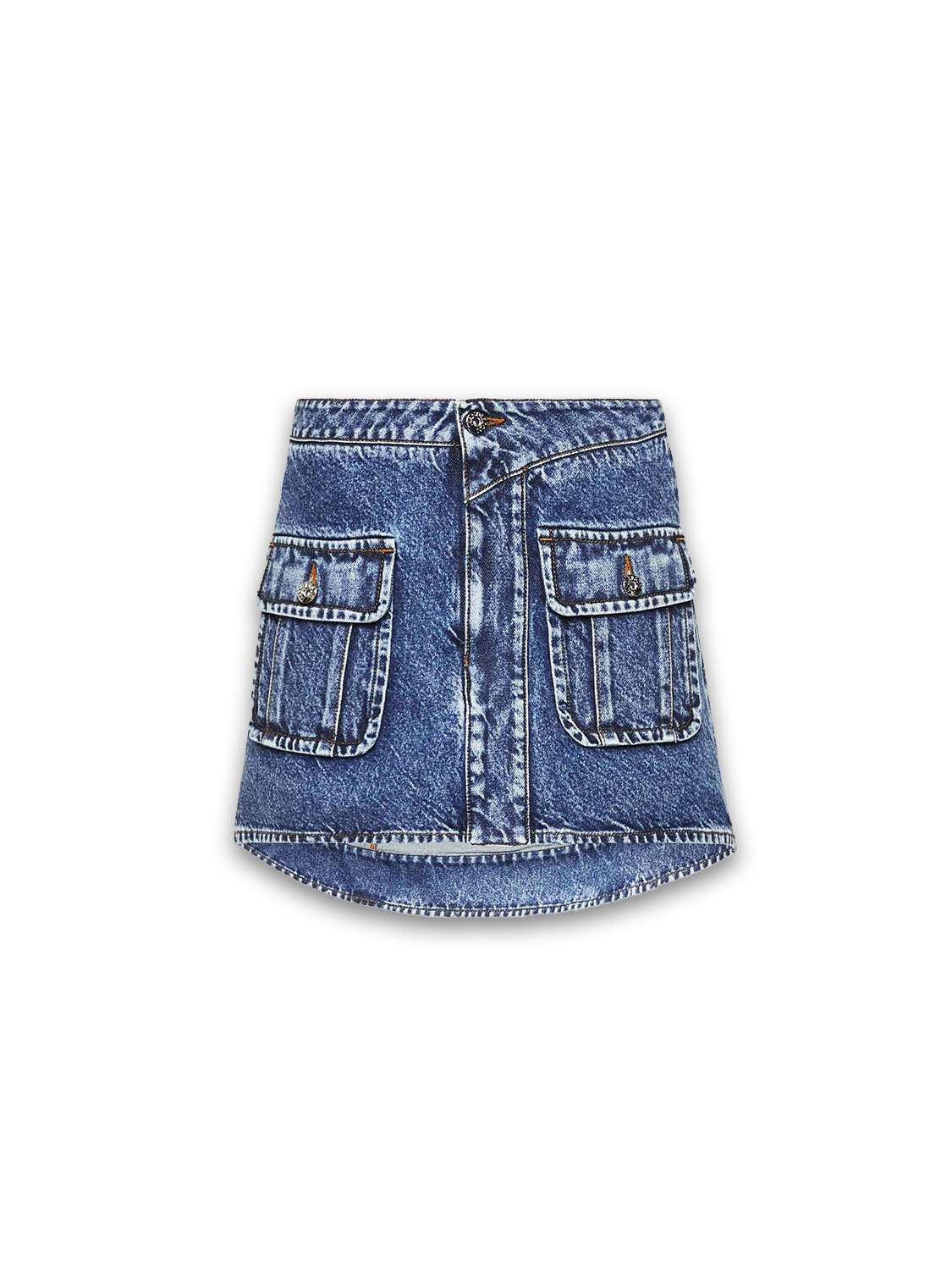 JW Anderson Denim mini skirt with patch pockets  blue 34