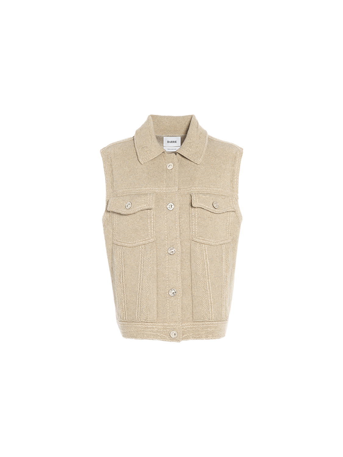 Barrie Denim Suit – Cashmere-Mix Weste   beige M