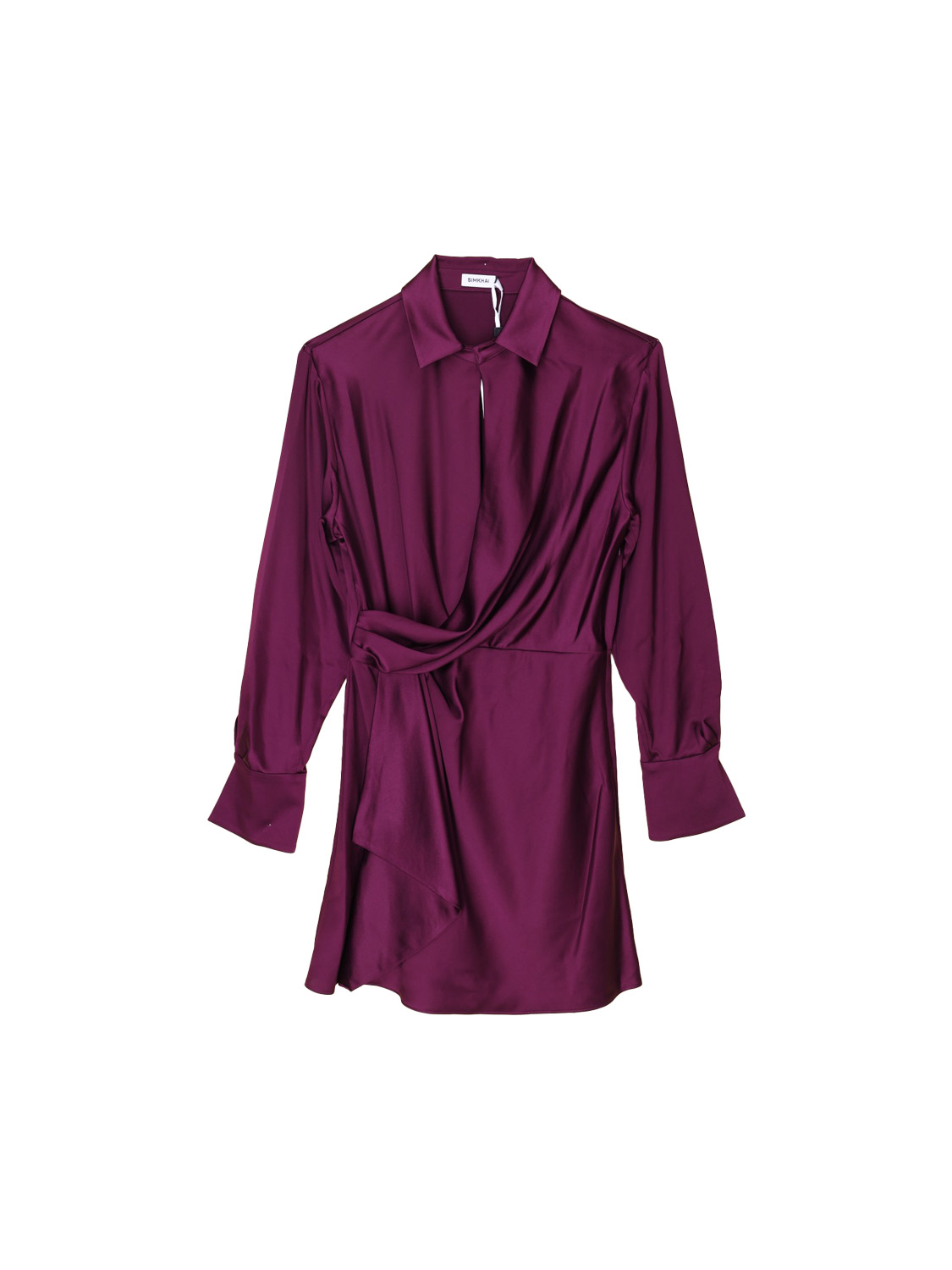 Simkhai Talit – Satin Minikleid   Bordeaux 34