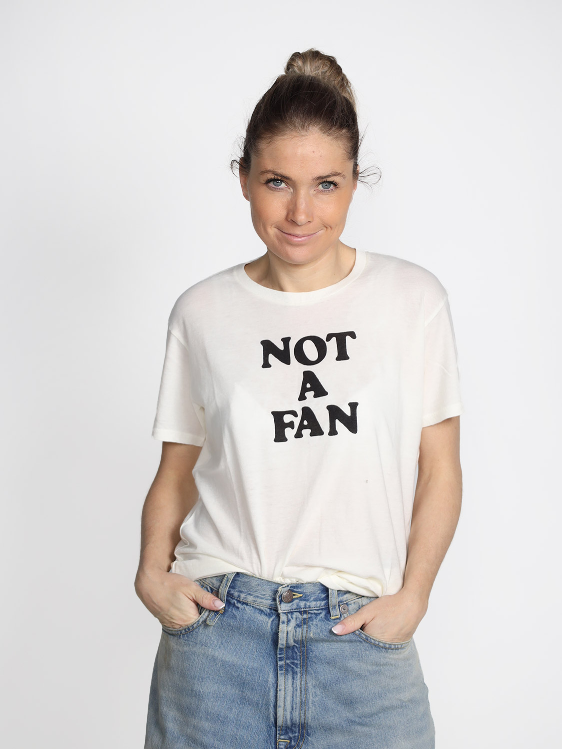 R13 Not A Fan - Shirt aus Baumwolle white S