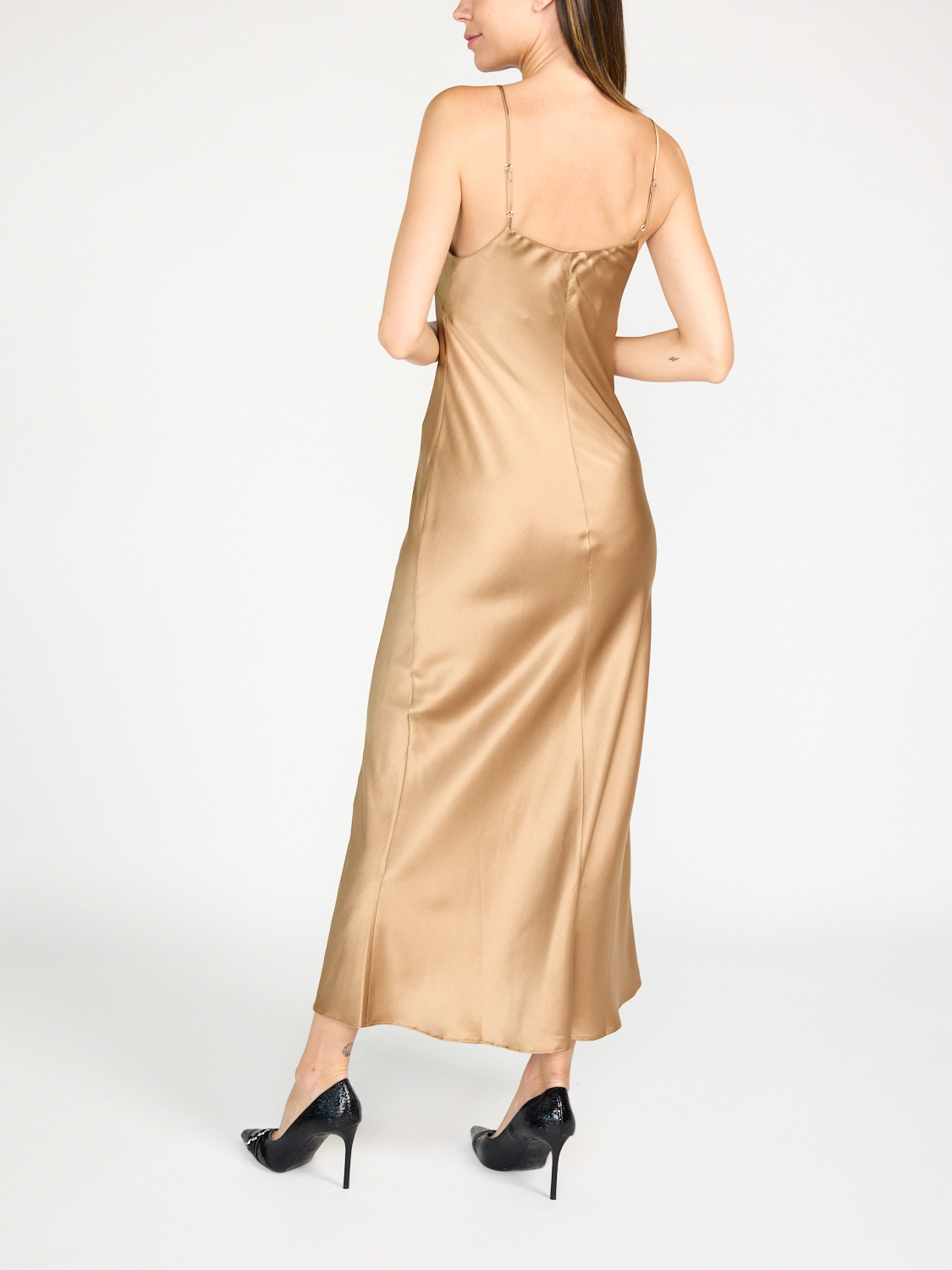 Roberto Collina Slipdress Raso In Camel  camel M