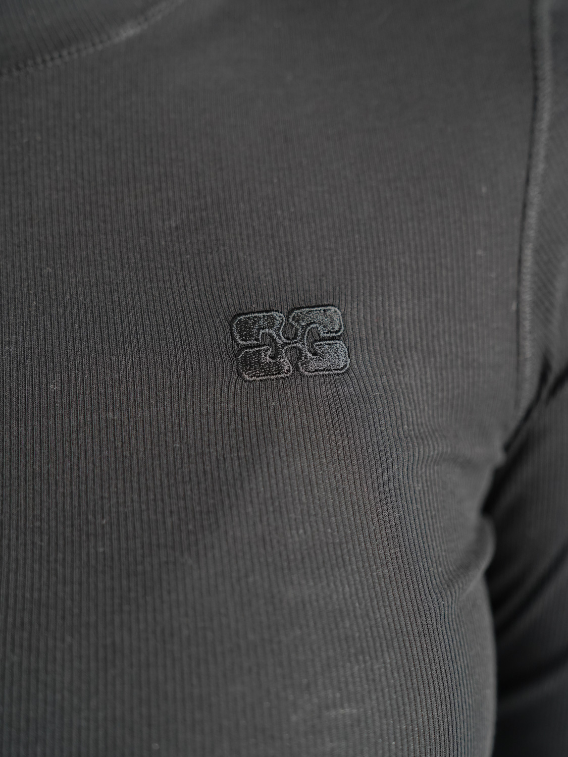 Ganni Shirt with Ganni butterfly logo  black M