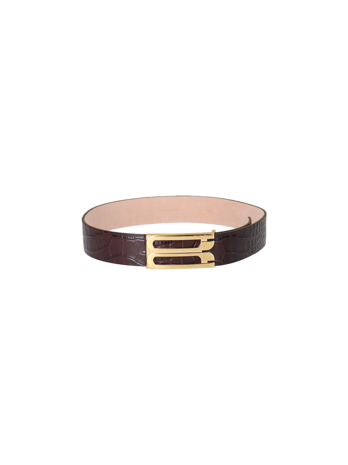 Jumbo Frame crocodile pattern belt 