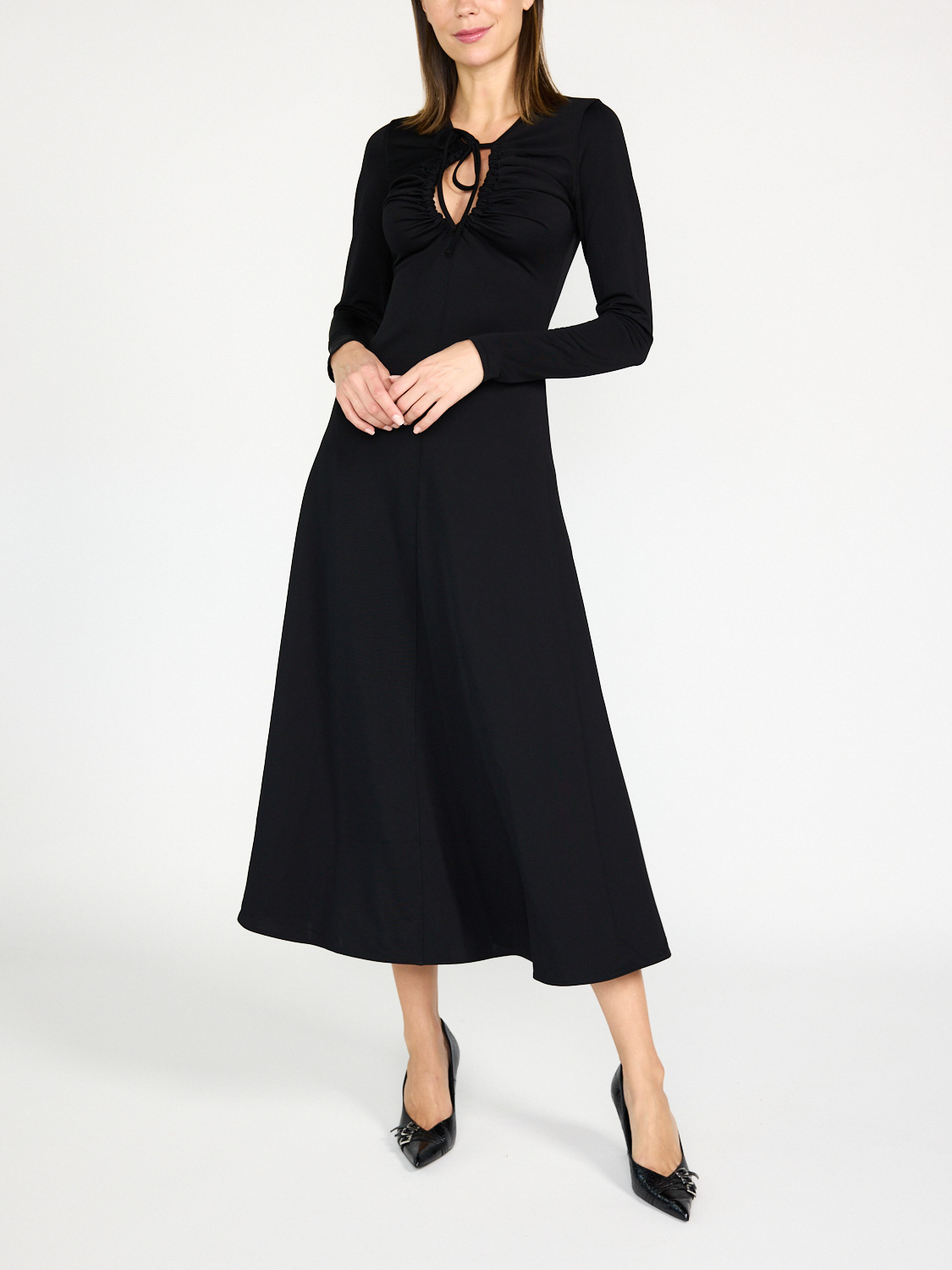 By Malene Birger Deija – Maxikleid aus Tech-Stoff   schwarz XS