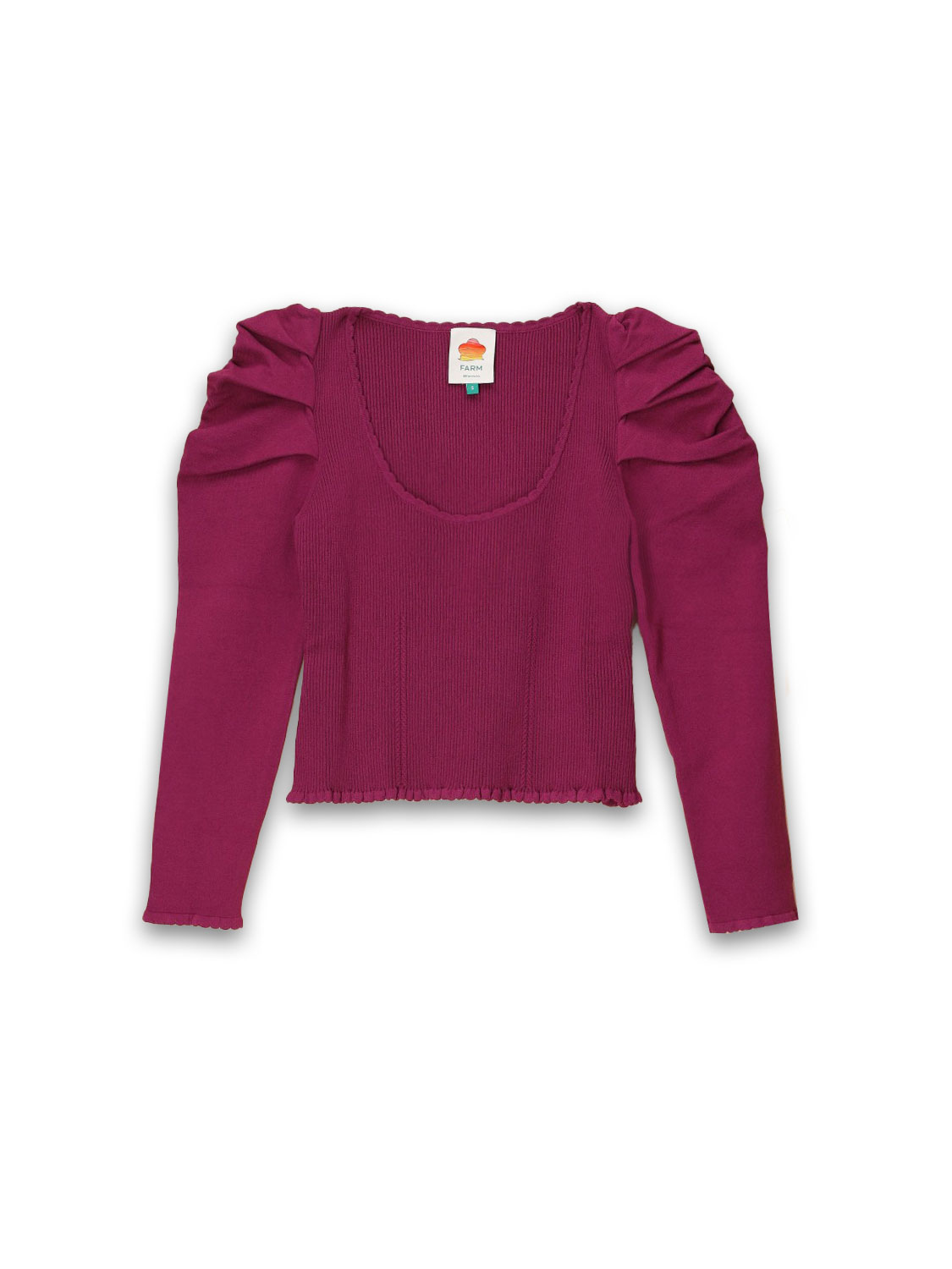 Burgundy – Pullover mit Rüschen 