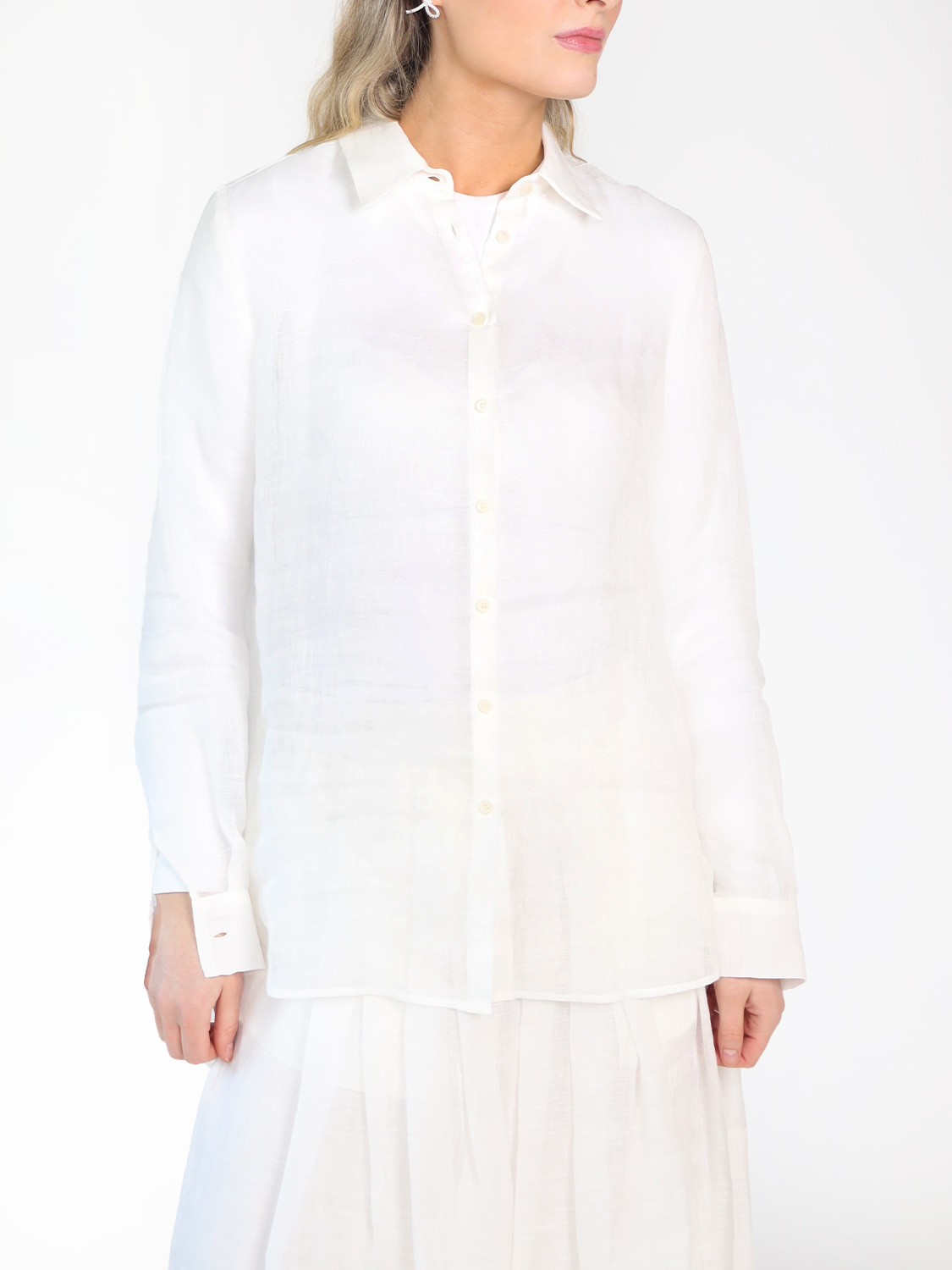 Iris von Arnim Carmen - linen blouse  36 white