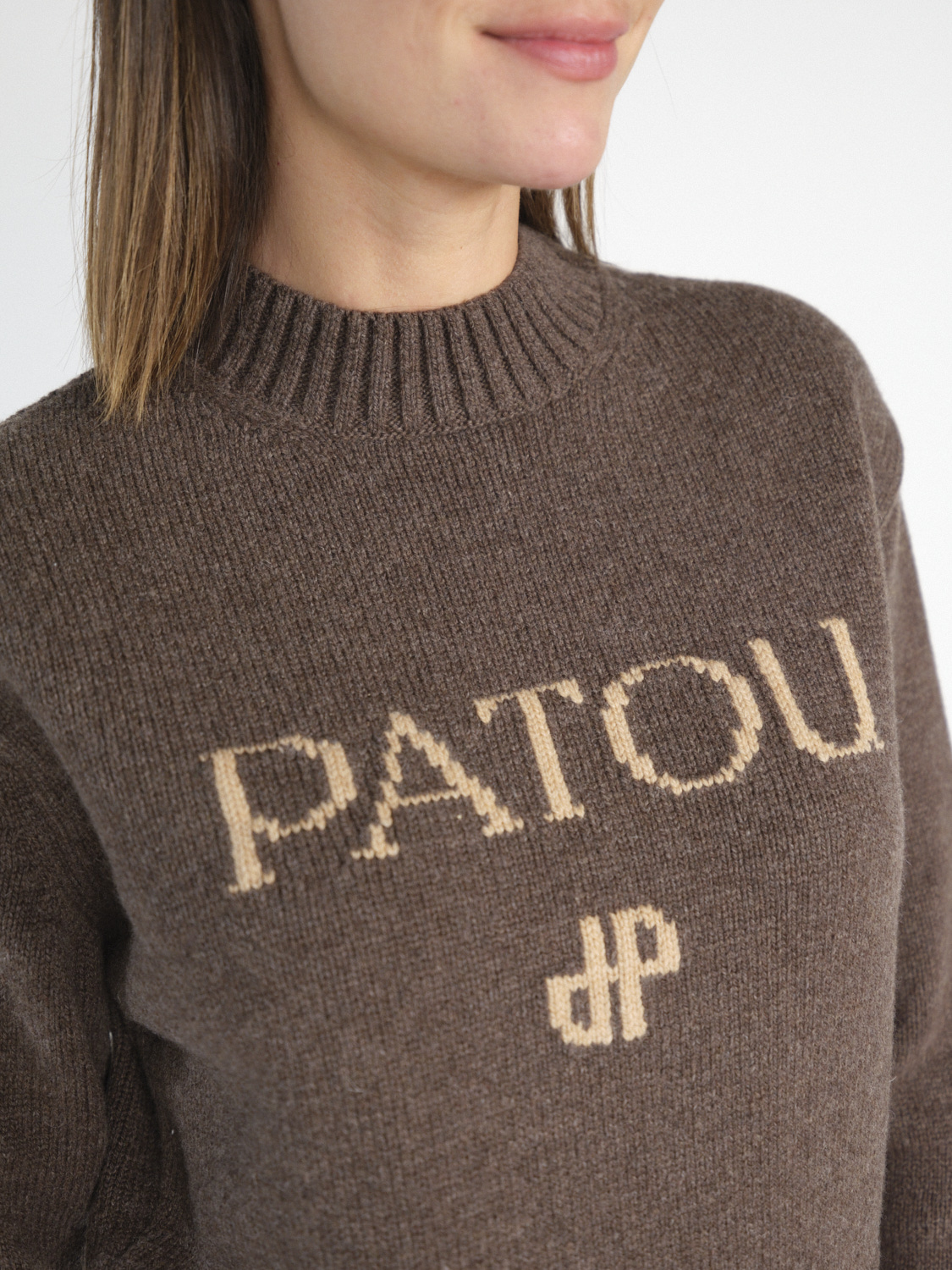 Patou Sweater made from a wool and cashmere mix  brown M