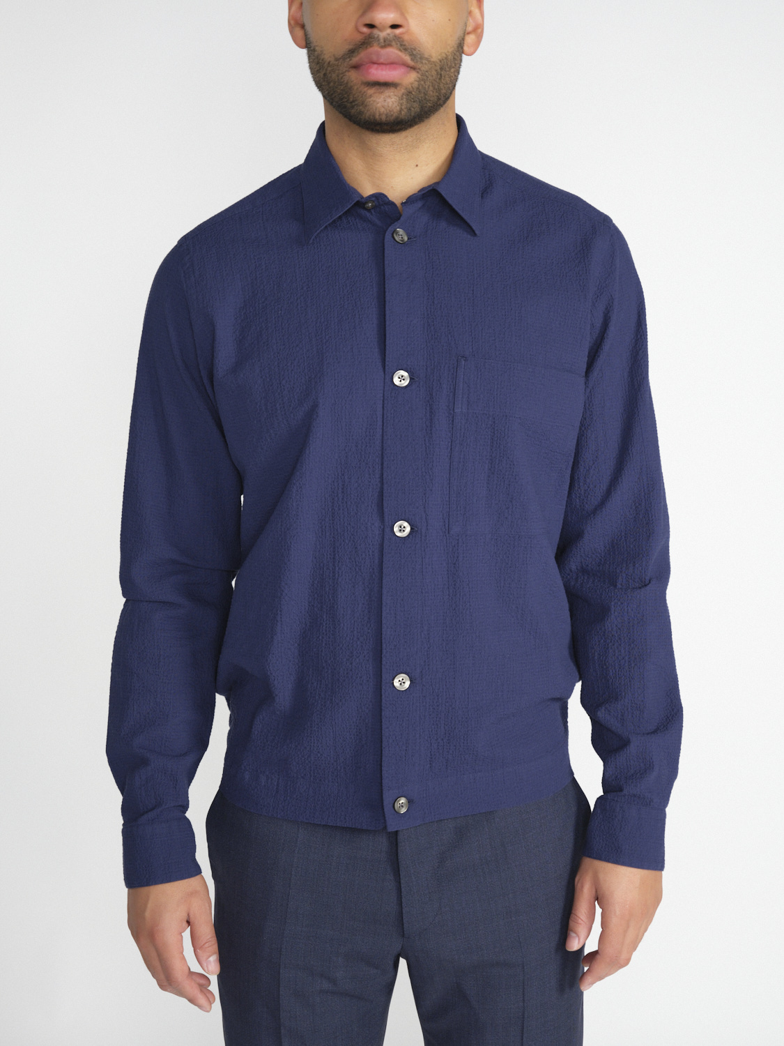 Tintoria Mattei 954 Camicia in cotone   marine XXL