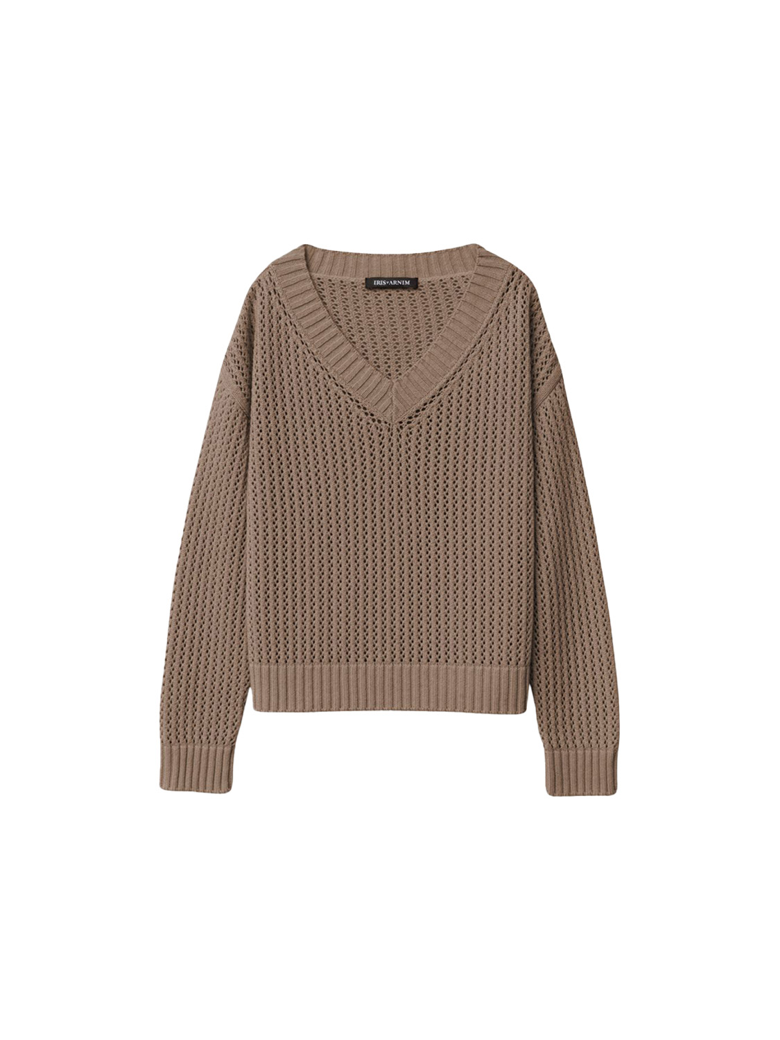 Iris von Arnim Giglia – cashmere sweater with ajour knit  brown M