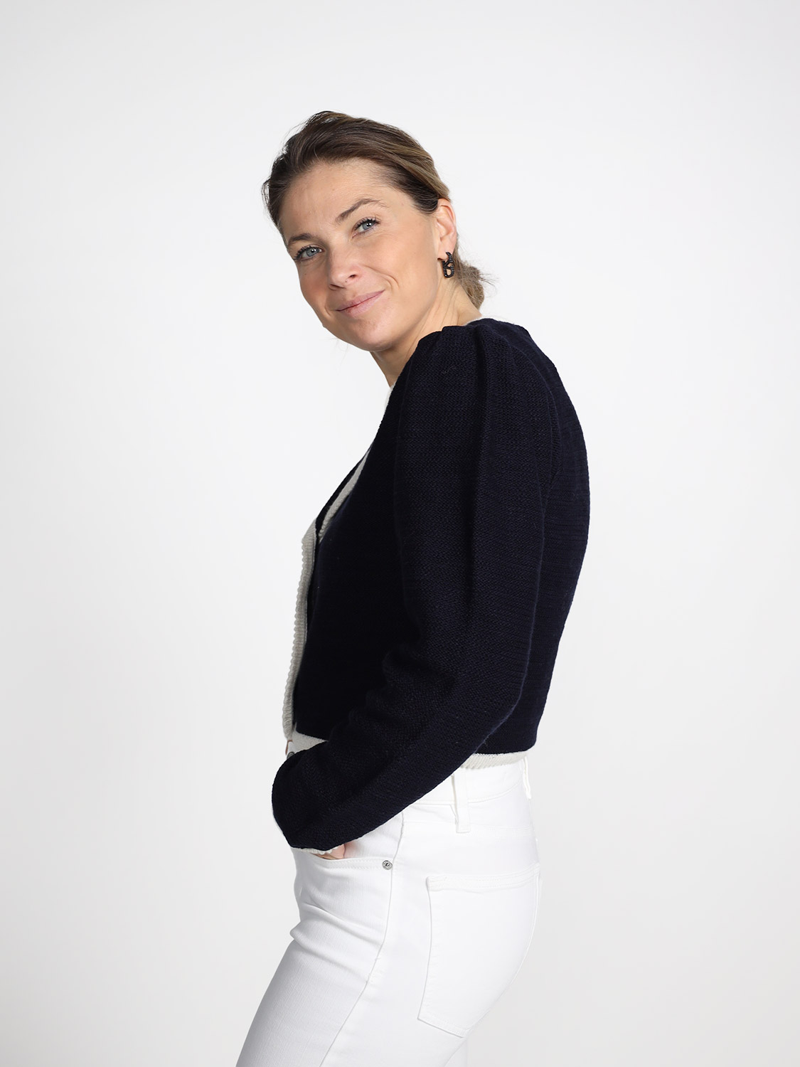 Frame The Corded – Strickjacke  navy XS