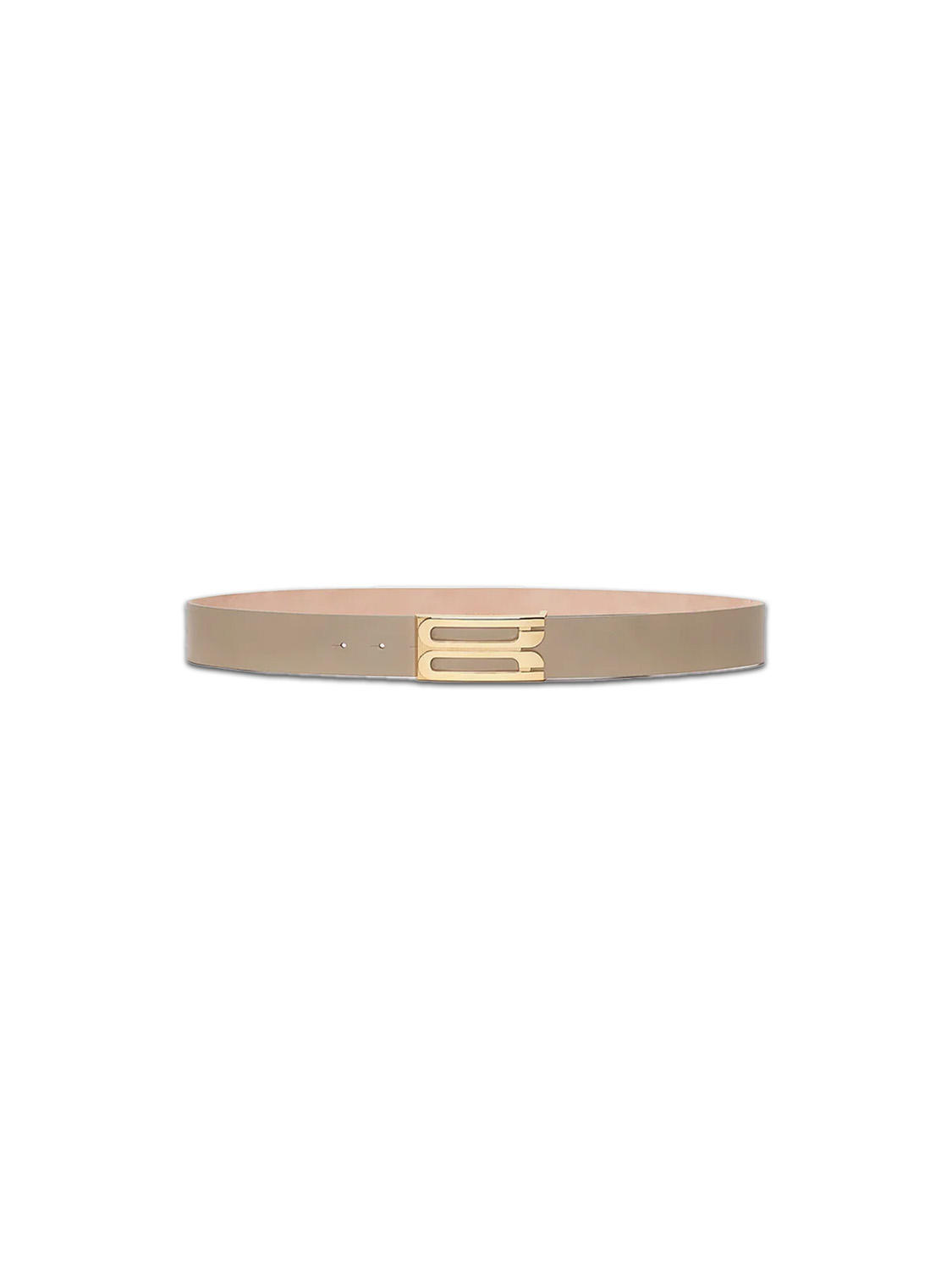 Victoria Beckham Jumbo Frame leather belt  taupe 80cm