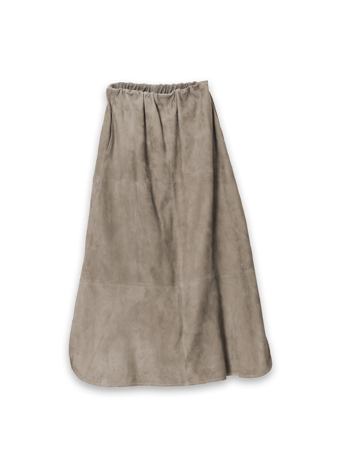 Cinza midi suede skirt 