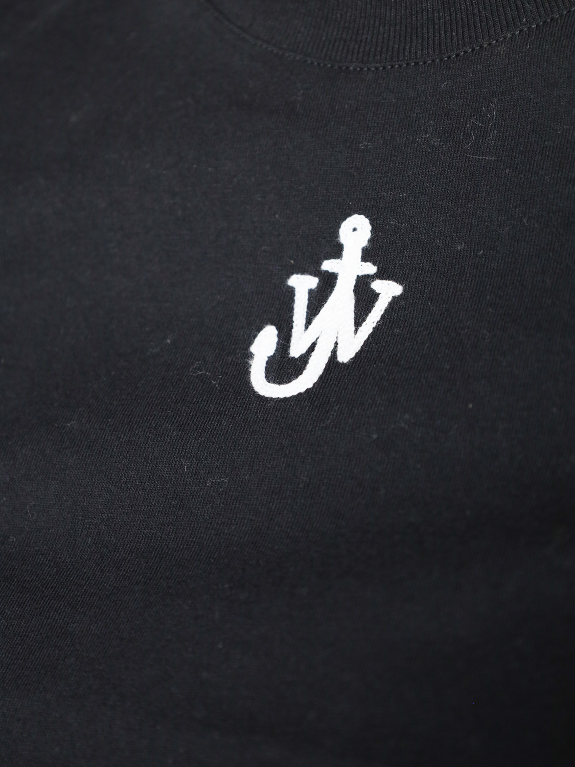 JW Anderson Anchor – Cropped T-Shirt mit Logo  schwarz M