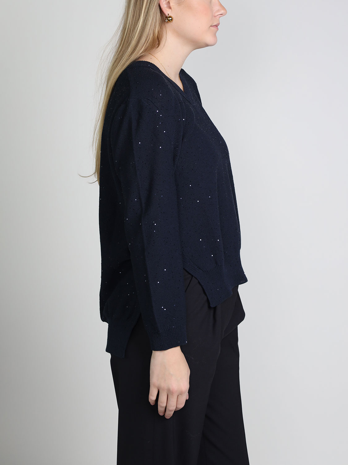 Lorena Antoniazzi Sweater with sequins   marine 34