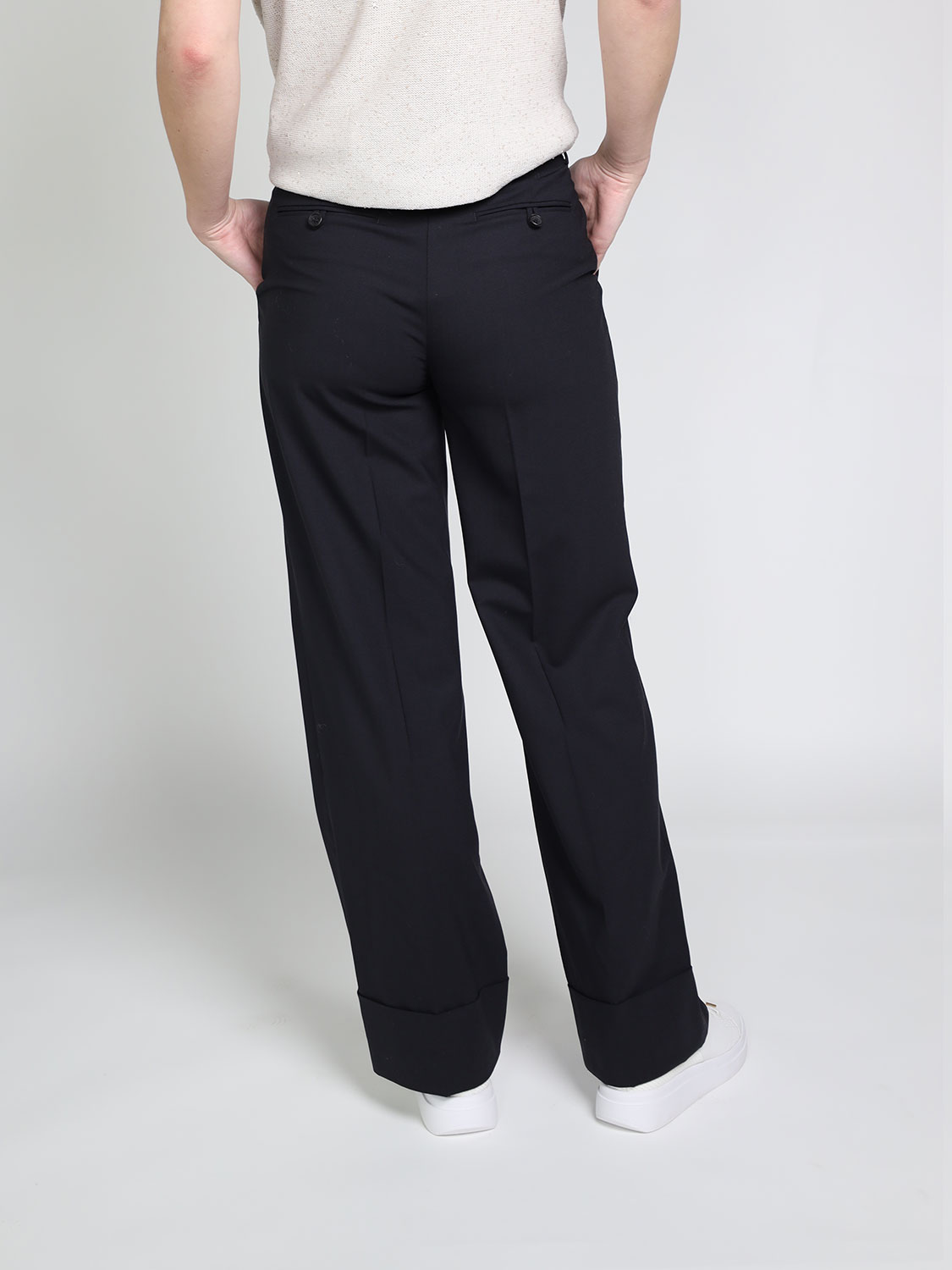 Lorena Antoniazzi Pants with wide leg   navy 34