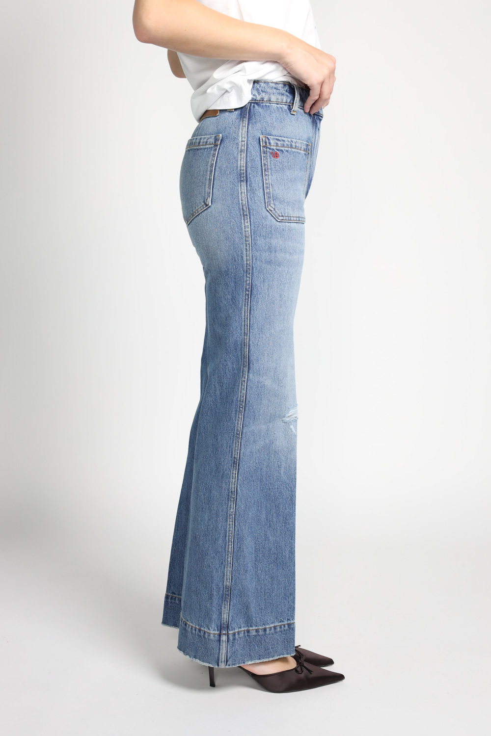 Victoria Beckham Alina wide leg jeans  hellblau 27