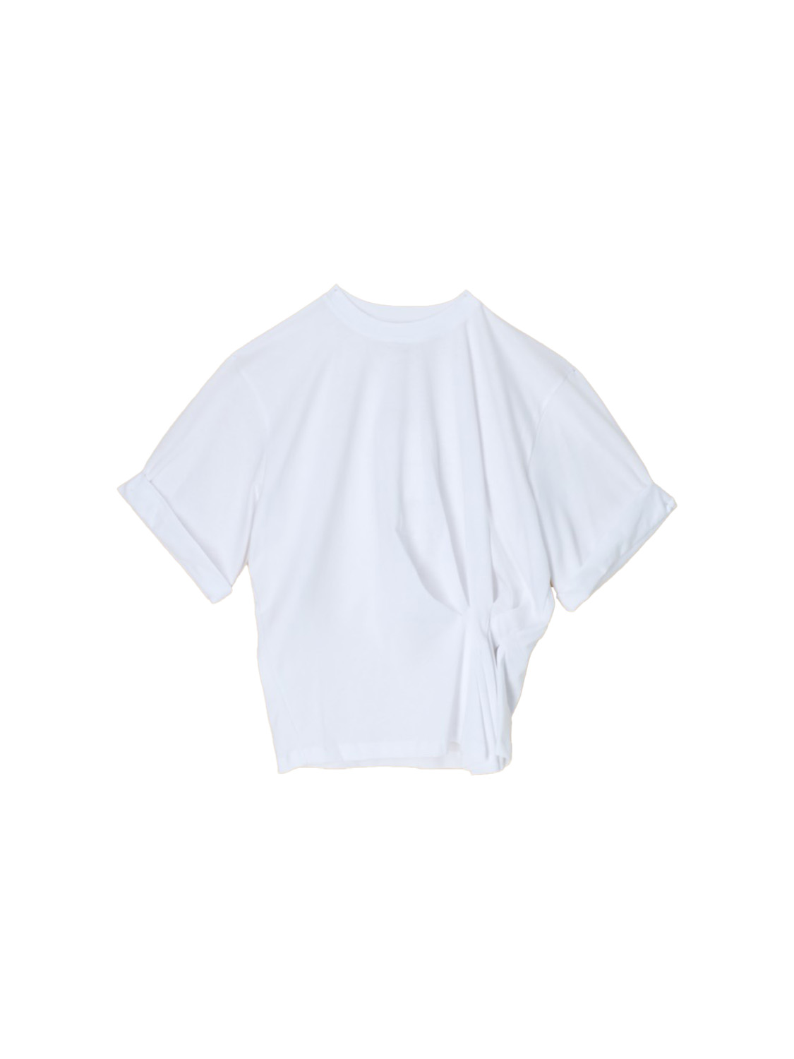 Victoria Beckham Gathered Tee – T-Shirt mit drapierter Partie   weiß XS