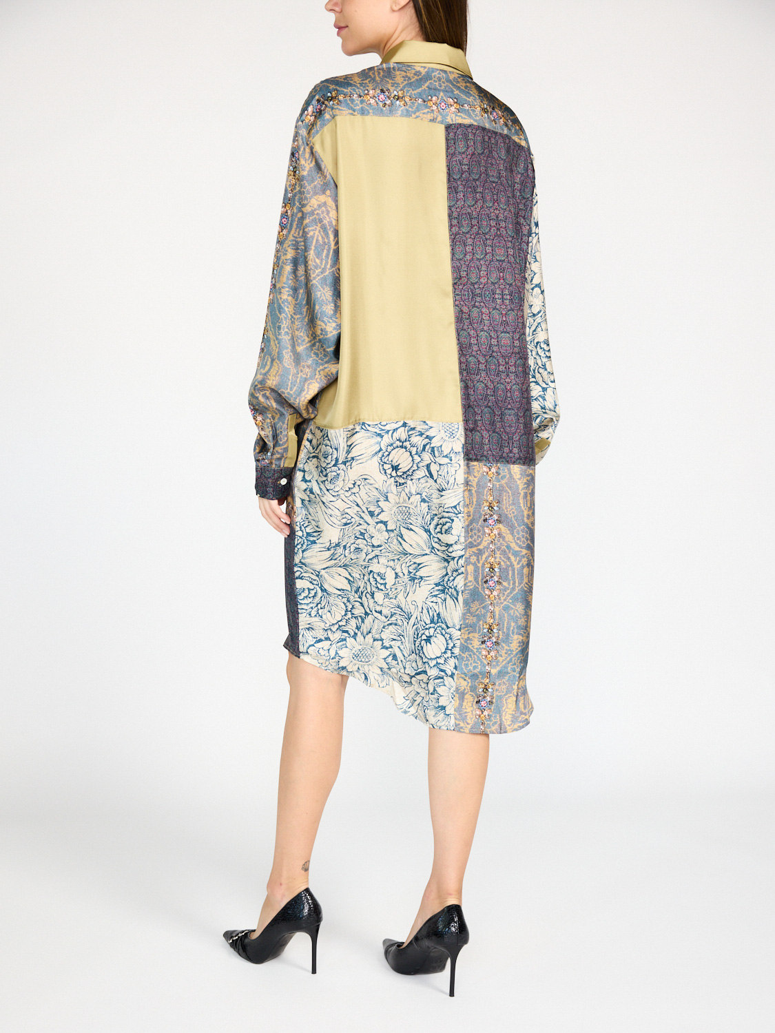 Pierre Louis Mascia Printed long-sleeved silk shirt  multi S