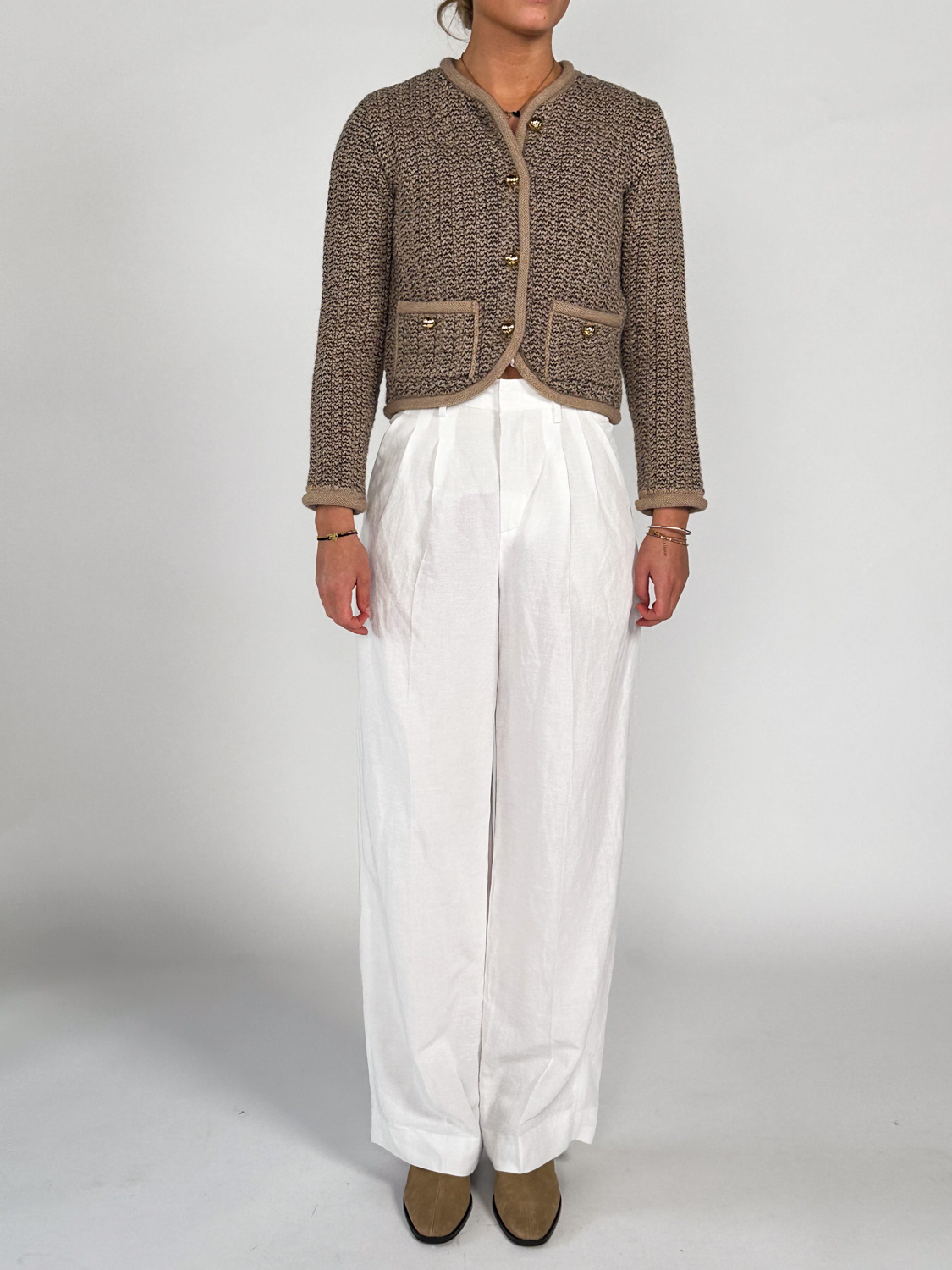 Patou Fitted jacket made from an alpaca-wool mix  beige M