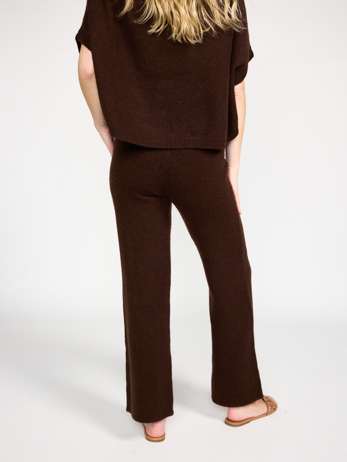 LU Ren Olivia - Pants made of cashmere  brown XS