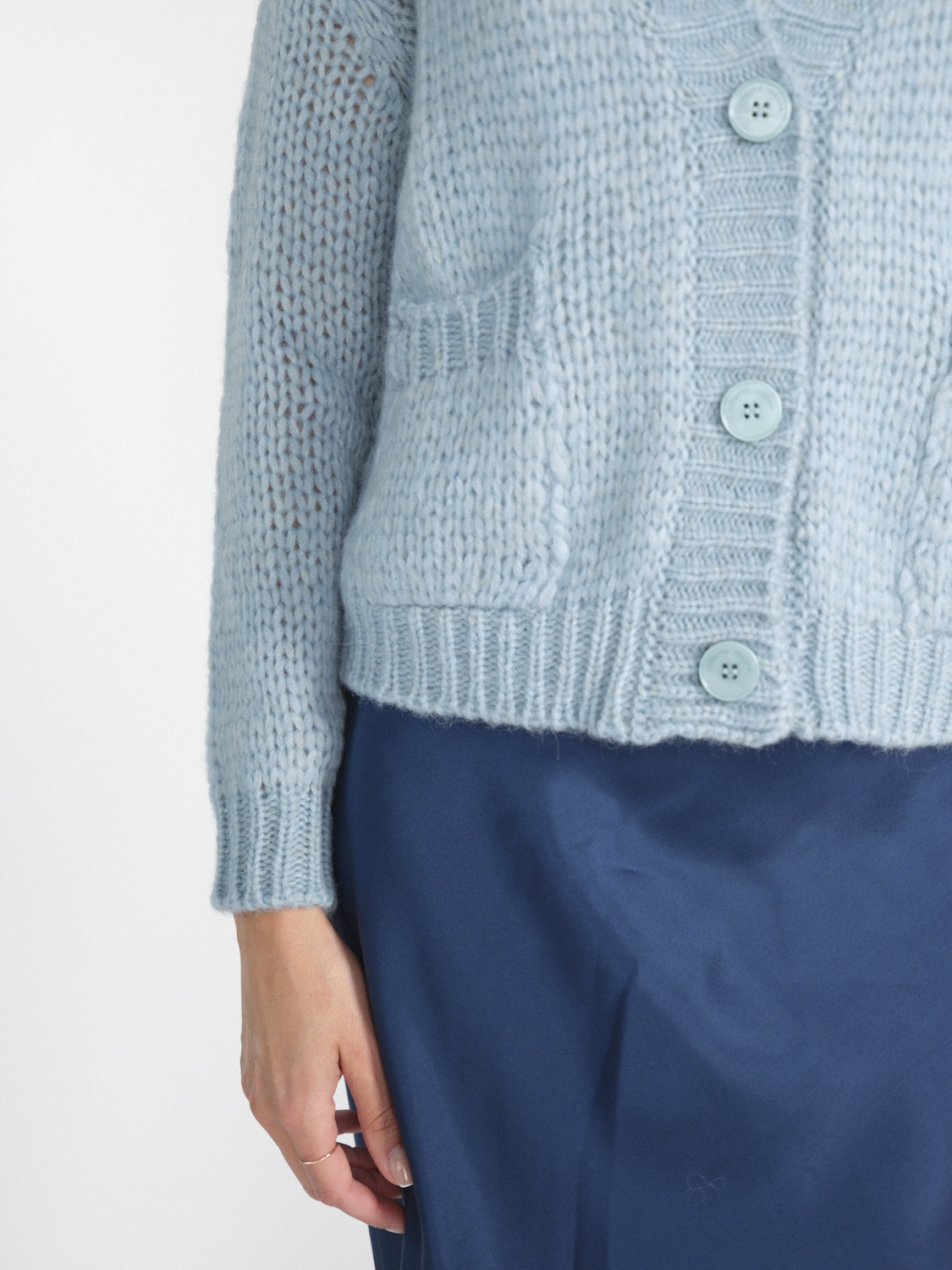 Roberto Collina Short cardigan made from an alpaca-wool mix  mint XS