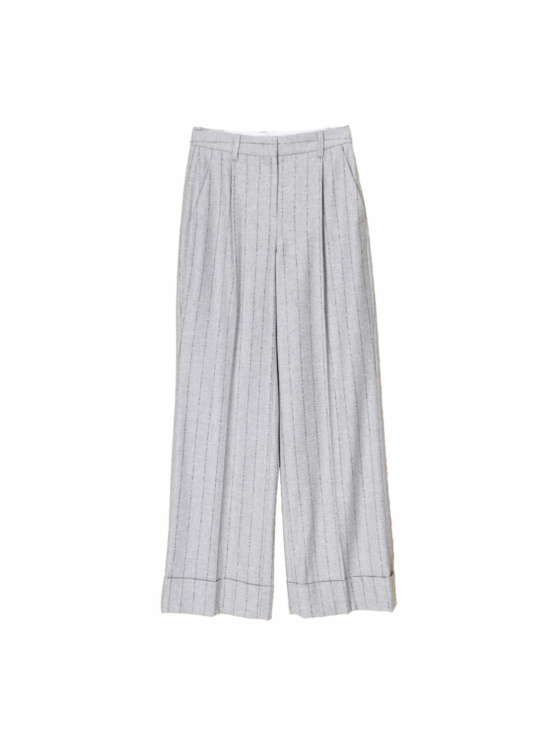 Lorena Antoniazzi Trousers in a classic pinstripe pattern  grey 38