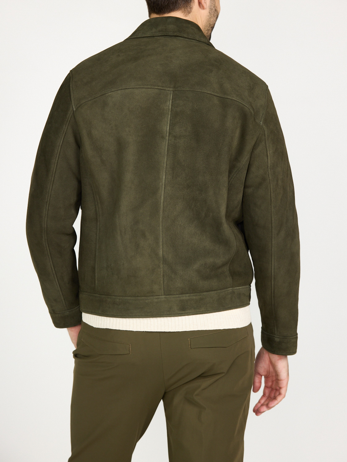 Arma Jacke aus Schafsleder  khaki 48