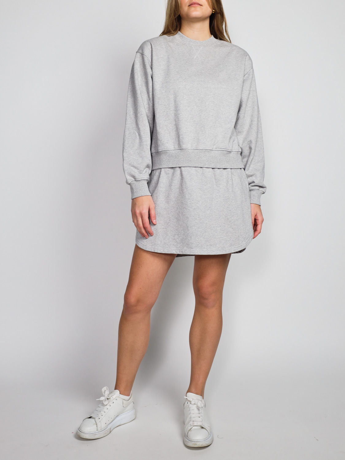 JW Anderson Layered sweatshirt mini dress  grey S