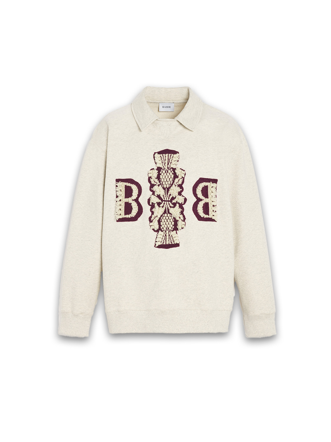 Barrie Thistle Logo - Pullover mit Hemdkragen bordeaux M