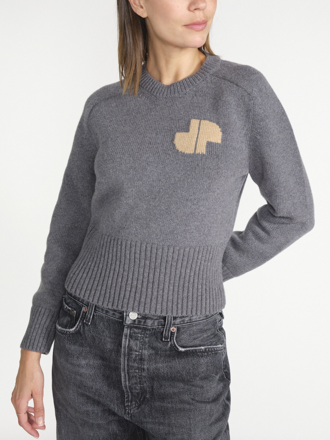 Patou Pullover aus Woll-Cashmere-Mix   grau S